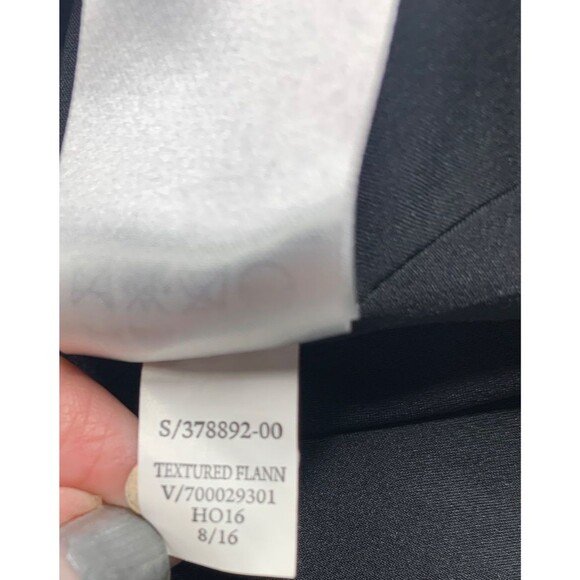 Banana Republic Skirt Womens 14 Green Black Textured Flannel Tweed Pencil Lined - Picture 8 of 10